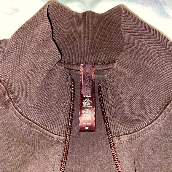 SKIMS Outdoor Mock Neck Cropped Track Jacket in Espresso Faded Brown - Picture 7 of 8